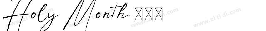 Holy Month字体转换